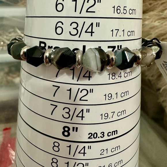 Express beautiful genuine stone stretchy bracelet - Picture 3 of 6